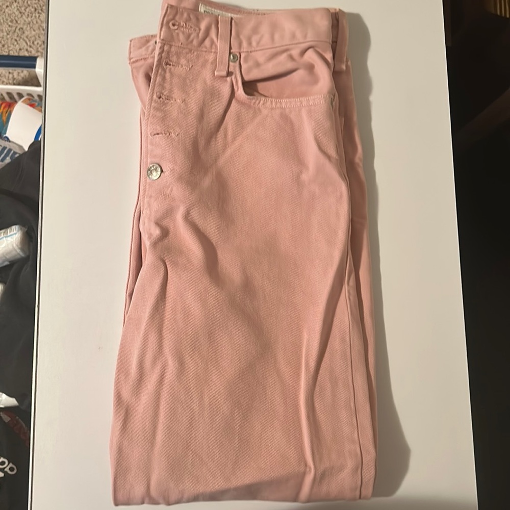 Light pink, rag and bone, wide leg jeans